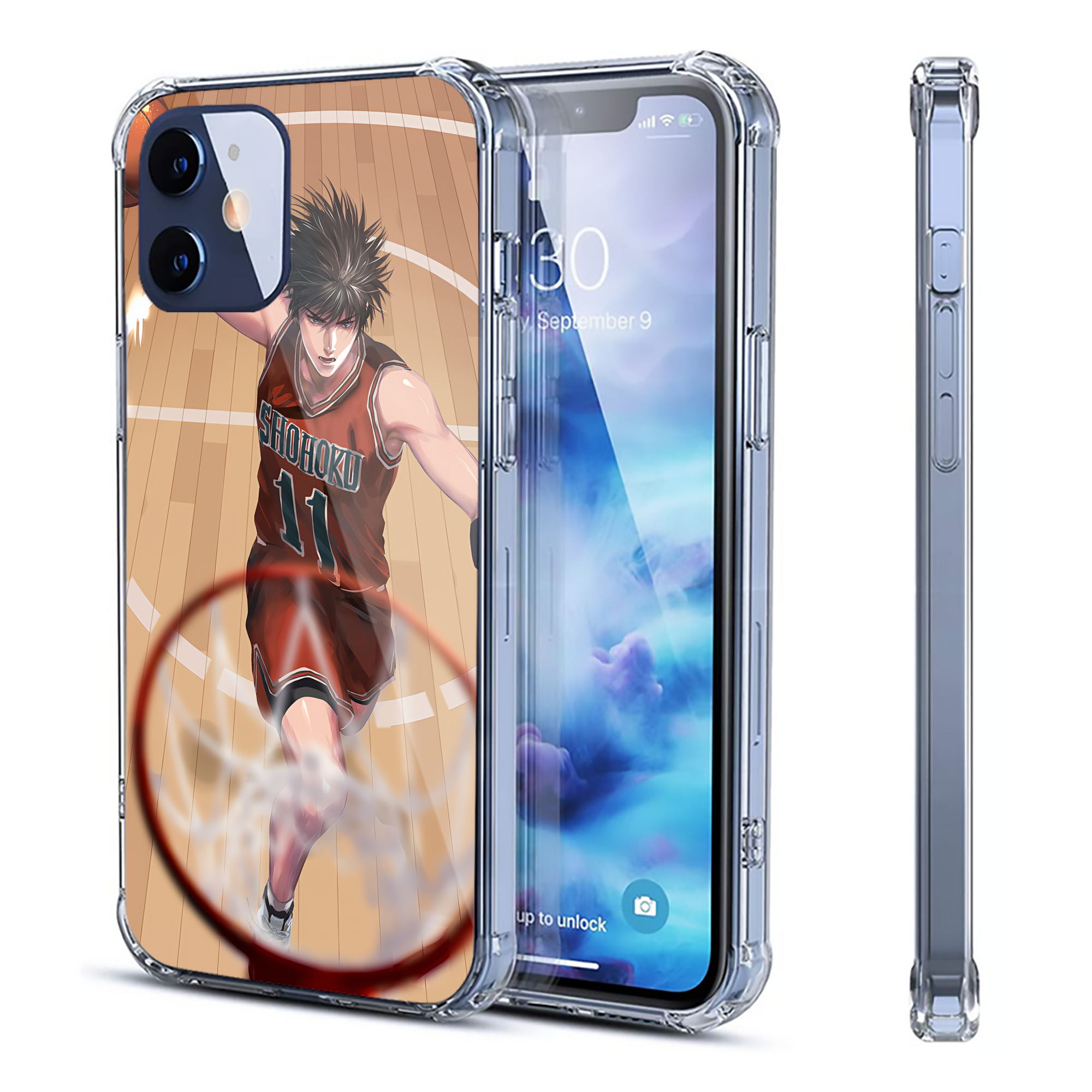 （画像用） SLAM DUNK／スラムダンク 【iPhone 12シリーズ対応】透明スマホケース（クリアソフトケース）